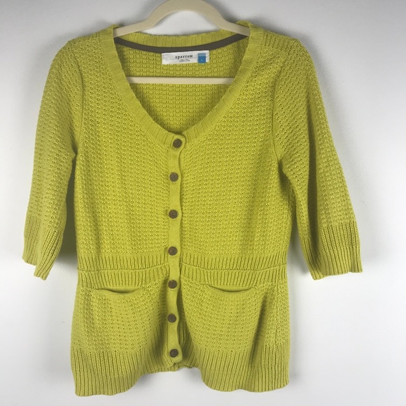 Sparrow | Spring Green Short Sleeved Cardigan - Picture 1 of 5
